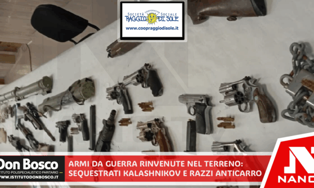 Armi da guerra rinvenute nel terreno: sequestrati kalashnikov e razzi anticarro