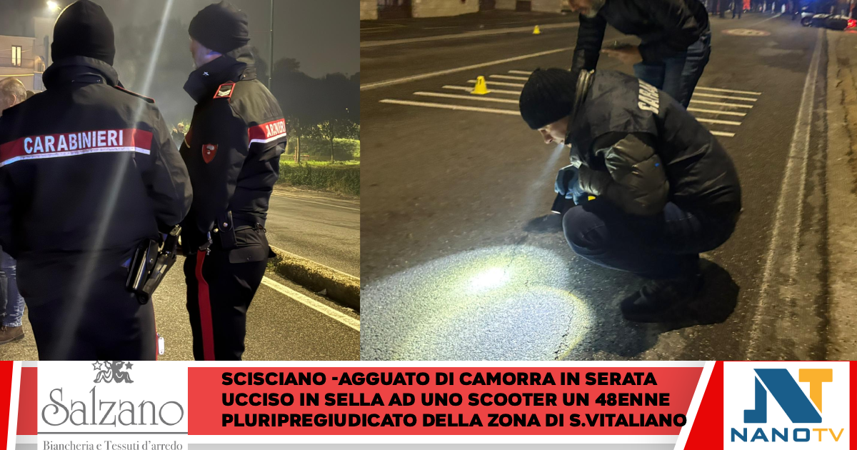 Scisciano – Agguato di camorra in strada: 48enne ucciso a colpi di pistola