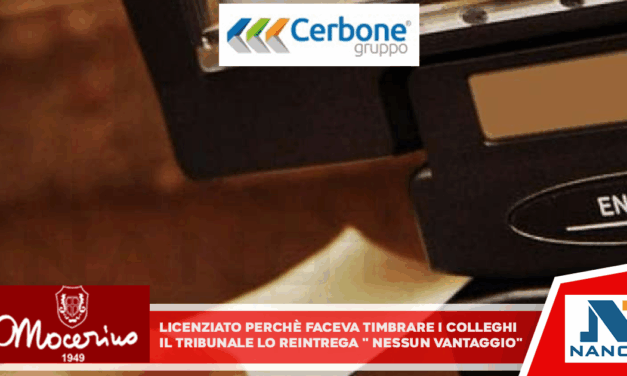 Licenziato perché faceva timbrare i colleghi, il tribunale lo reintegra: “Nessun vantaggio”