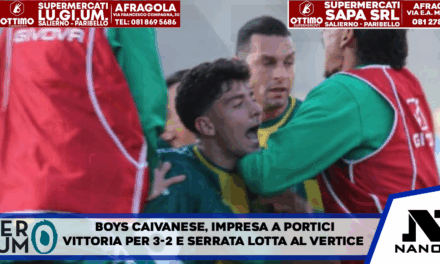 Boys Caivanese, impresa a Portici: vittoria per 3-2 e serrata lotta al vertice