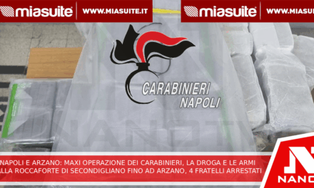 Napoli e Arzano: Maxi operazione dei carabinieri. La droga e le armi dalla roccaforte di Secondigliano fino ad Arzano, 4 fratelli arrestati