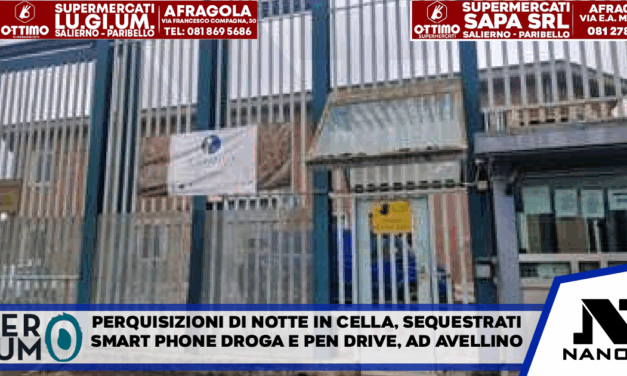 Perquisizione di notte in cella, sequestrati smartphone, droga e pen drive ad Avellino