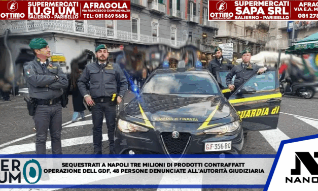 Sequestrati a Napoli tre milioni di prodotti contraffatti Operazione della Gdf, 48 persone denunciate all’autorità giudiziaria