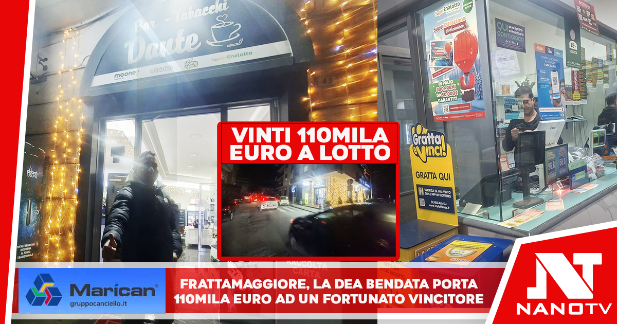 Frattamaggiore. La “Citta’ della Canapina” baciata dalla fortuna, vincita da 110mila euro al lotto