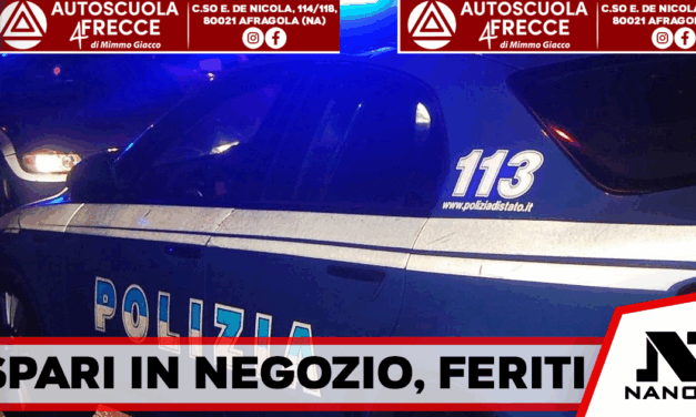 Pomigliano d’Arco, colpi d’arma da fuoco in un esercizio commerciale: feriti un bambino e un uomo