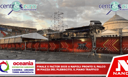 Finale di X Factor 2025 a Napoli, pronto il palco in piazza del Plebiscito: il piano traffico