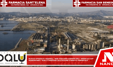 Blocco stradale a Bagnoli, ‘non vogliamo i cantieri dell’ America’s Cup’ Manifestanti, ‘non c’è nessuna Valutazione d’impatto ambientale’