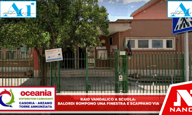 Raid vandalico a scuola: balordi rompono una finestra e scappano via