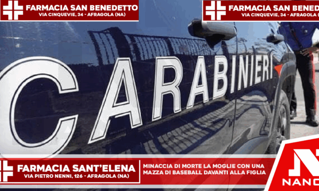 Minaccia di morte la moglie con una mazza da baseball davanti alla figlia