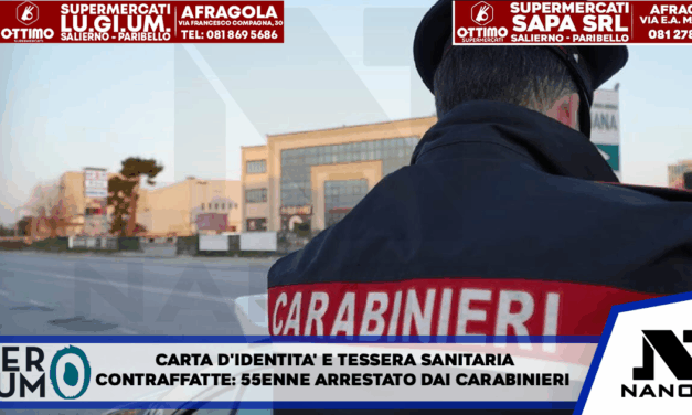 Carta d’identità e tessera sanitaria contraffatte: 55enne arrestato dai carabinieri