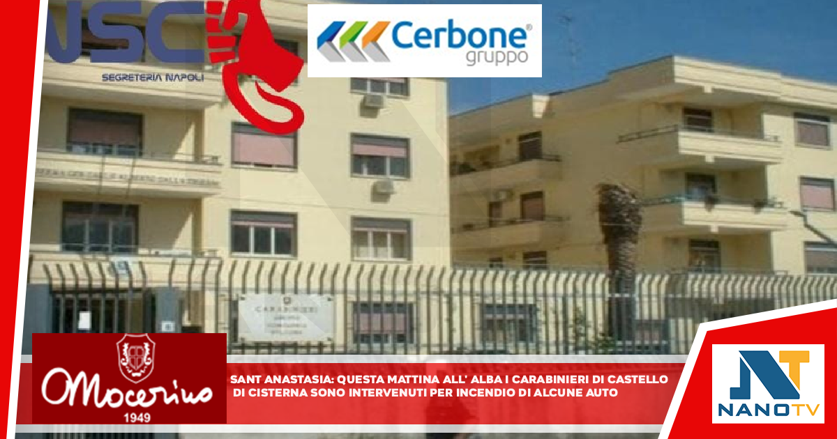 *SANT’ANASTASIA: Questa mattina all’alba i carabinieri della sezione radiomobile di Castello di Cisterna sono intervenuti in via Donizetti 18 per l’incendio di alcune auto.