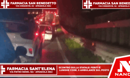 Scontro sulla statale: feriti e lunghe code. 5 ambulanze sul posto