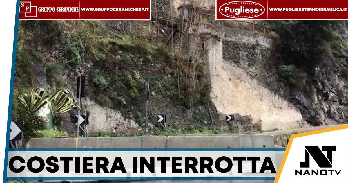 Smottamento a Maiori, chiusa la Statale 163: costiera Amalfitana spezzata in due