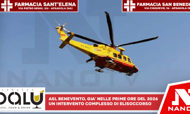 ASL Benevento, già nelle prime ore del 2026 un intervento complesso di elisoccorso