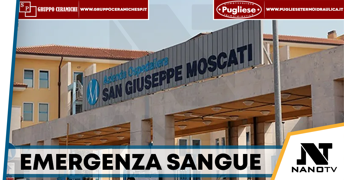 Grave carenza di sangue, l’allarme dal Moscati di Avellino: appello urgente ai donatori