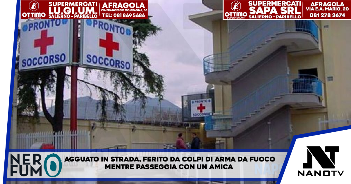 Agguato in strada, ferito da colpi d’arma da fuoco mentre passeggia con un’amica