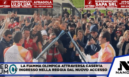 La fiamma olimpica attraversa Caserta: l’ingresso nella Reggia dal nuovo accesso