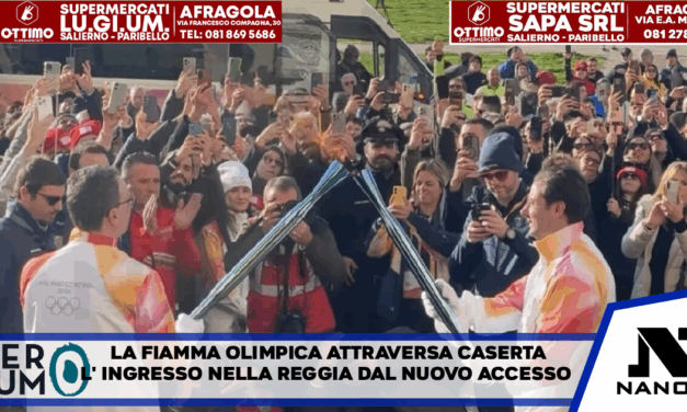 La fiamma olimpica attraversa Caserta: l’ingresso nella Reggia dal nuovo accesso