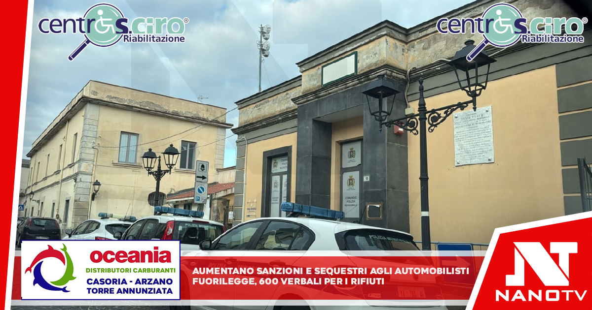 Aumentano sanzioni e sequestri agli automobilisti fuorilegge, 600 verbali per i rifiuti