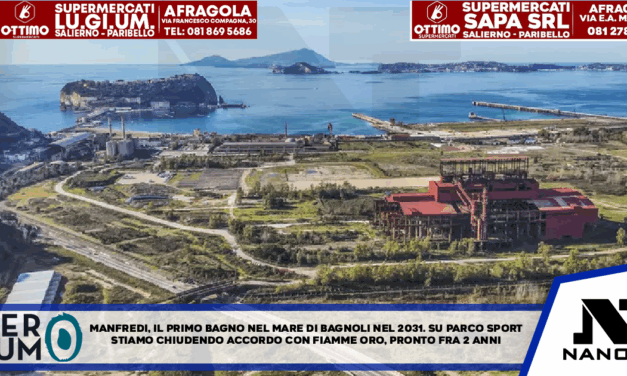 Manfredi, il primo bagno nel mare di Bagnoli nel 2031 Su Parco Sport stiamo chiudendo accordo con Fiamme Oro, pronto fra 2 anni