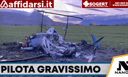 Elicottero precipitato a Benevento: pilota in condizioni disperate