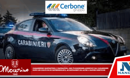 *CASANDRINO – SANT’ANTIMO: 3 rapinatori, uno è minorenne. Arrestati dai Carabinieri dopo un colpo in un supermercato. accertamenti su altre 4 rapine identiche*