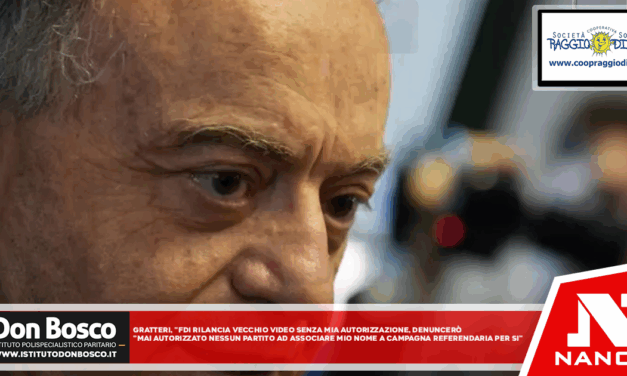 Gratteri, “Fdi rilancia su Fb vecchio video senza autorizzazione, denuncerò” “Mai autorizzato nessun partito ad associare il mio nome a campagna referendaria per sì”