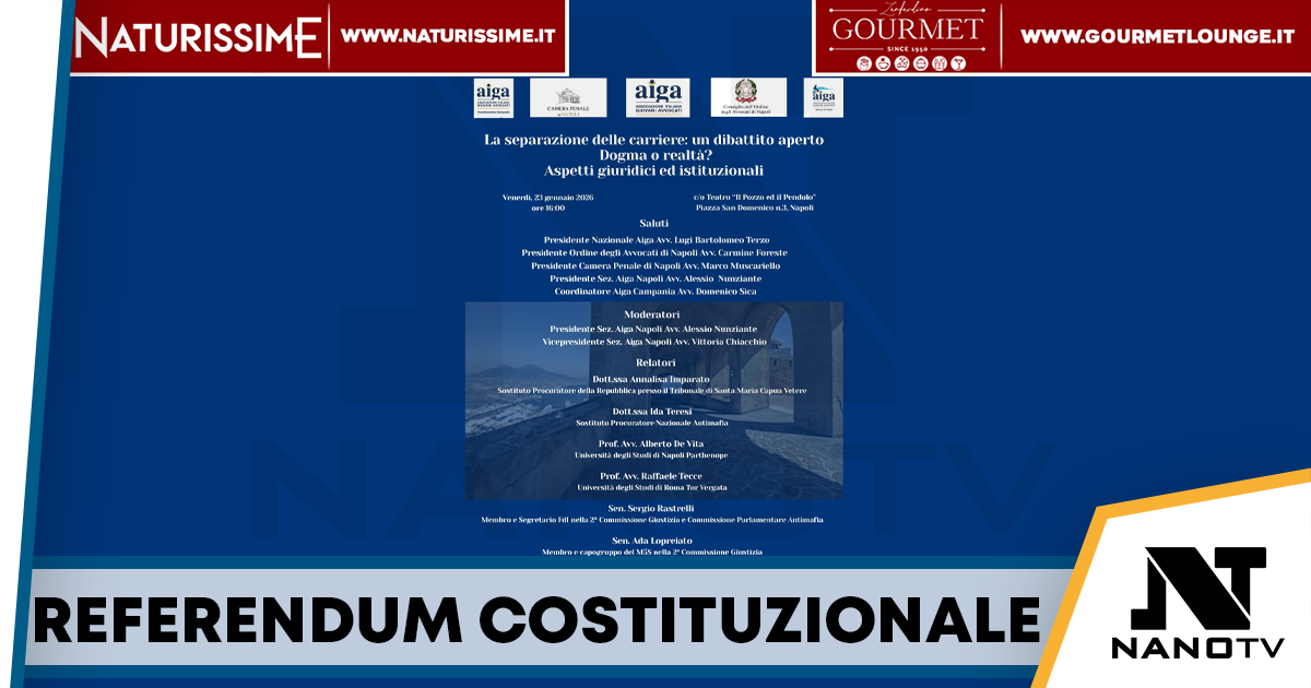 Napoli, AIGA apre il dibattito sul Referendum Costituzionale: incontro pubblico a San Domenico Maggiore