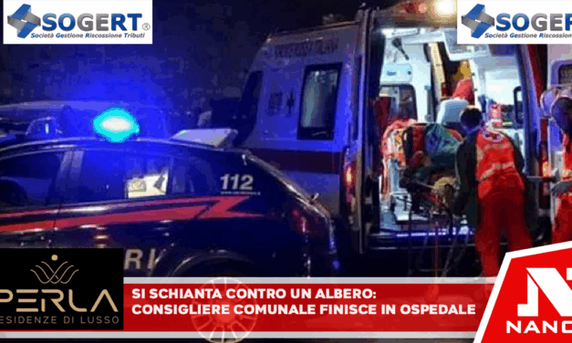 Si schianta contro un albero: consigliere comunale finisce in ospedale