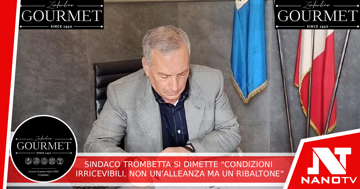 Sindaco Trombetta si dimette. “Condizioni irricevibili, non un’alleanza ma un ribaltone”