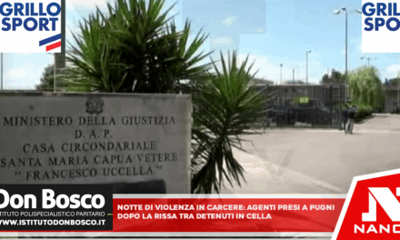 Notte di violenza in carcere: agenti presi a pugni dopo la rissa tra detenuti in cella