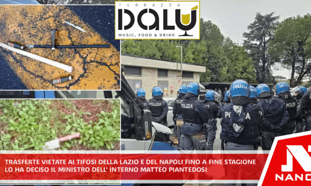 Trasferte vietate ai tifosi di Lazio e Napoli fino a fine stagione Lo ha disposto il ministro dell’Interno dopo gli scontri di domenica scorsa in A1