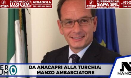 Diplomazia: l’anacaprese Giuseppe Manzo è il nuovo Ambasciatore d’Italia in Turchia
