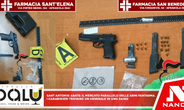 *Sant’Antonio Abate: Il mercato parallelo delle armi fantasma. I Carabinieri trovano arsenale in uno zaino. Le pistole, perfettamente funzionanti, non sono catalogate ma create da mani esperte*