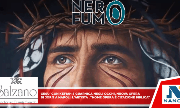 Gesù con kefiah e Guernica negli occhi, nuova opera Jorit a Napoli L’artista, ‘nome opera è citazione biblica. Gaza solleva questione morale globale’
