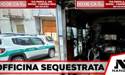 San Nicola la Strada, sequestrata officina per scarichi illeciti e violazioni ambientali