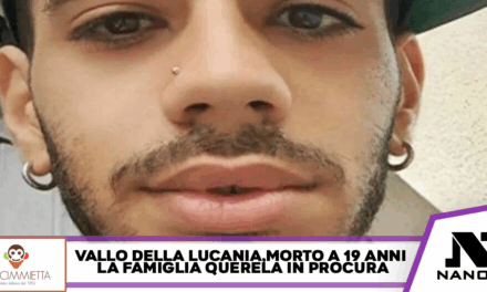 Vallo della Lucania(Sa) -Ricoverato per un dolore all’occhio, poi muore a 19 anni: la famiglia sporge denuncia