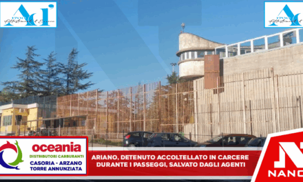 Ariano, detenuto accoltellato in carcere durante i passeggi: salvato dagli agenti