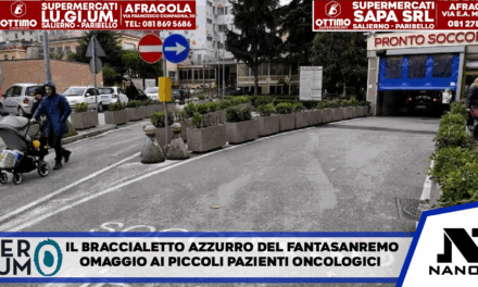 Il braccialetto azzurro del Fantasanremo omaggio ai piccoli pazienti oncologici