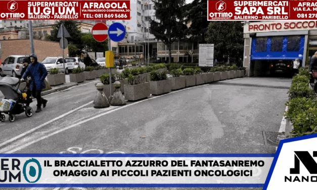 Il braccialetto azzurro del Fantasanremo omaggio ai piccoli pazienti oncologici