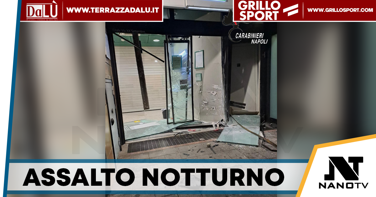 San Giuseppe Vesuviano, assalto all’ATM nella notte: banditi in fuga