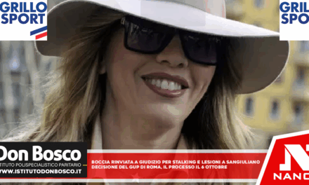 Boccia rinviata a giudizio per stalking e lesioni a Sangiuliano Decisione del Gup di Roma, il processo il 6 ottobre