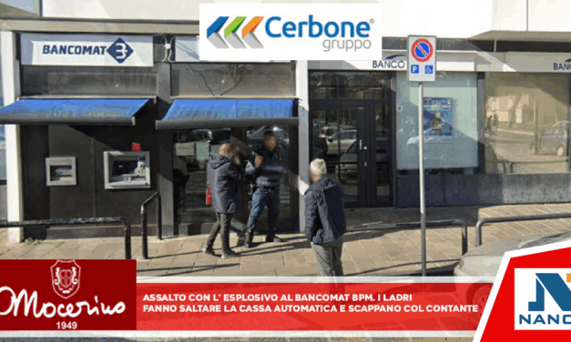 Assalto con l’esplosivo al bancomat della Bpm