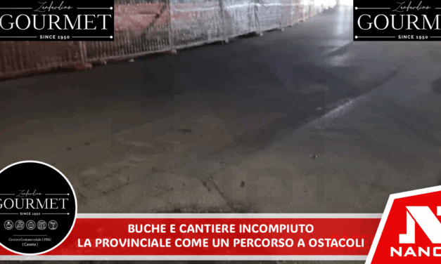Buche e cantiere incompiuto, la provinciale come un percorso a ostacoli
