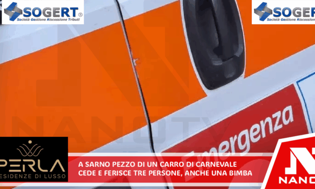 A Sarno pezzo di un carro di Carnevale cede e ferisce tre persone