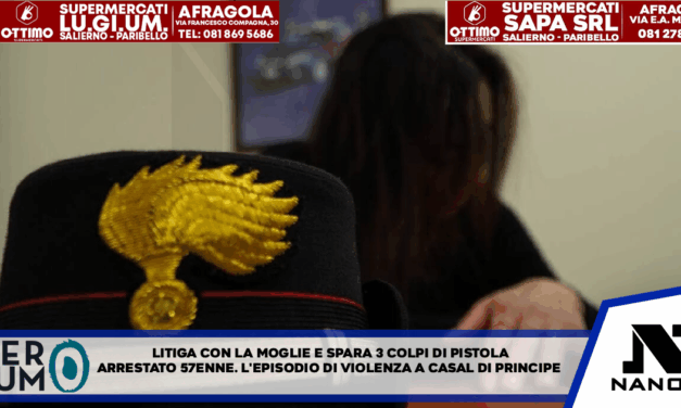 Litiga con la moglie e spara tre colpi di pistola in casa: arrestato 57enne L’episodio di violenza a Casal di Principe: