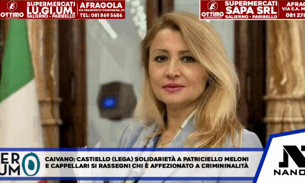 Caivano: Castiello (Lega), solidarietà a Patriciello, Meloni e Cappellari. Si rassegni chi è affezionato a criminalità