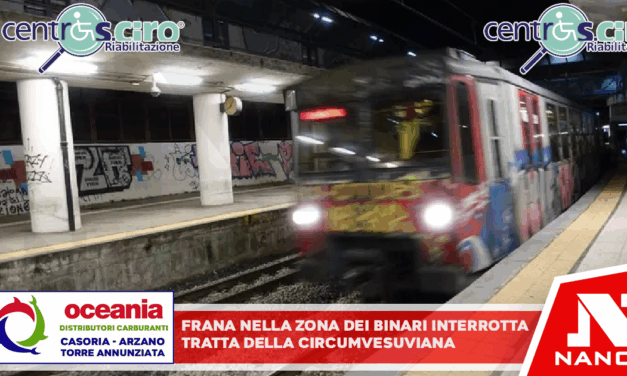 Frana nella zona dei binari, interrotta una tratta della Circumvesuviana