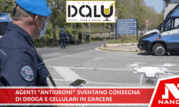Agenti ‘antidroni’ sventano consegna di droga e cellulari in carcere A Napoli due arresti. Sequestro hashish, cocaina, crack e 15 telefoni