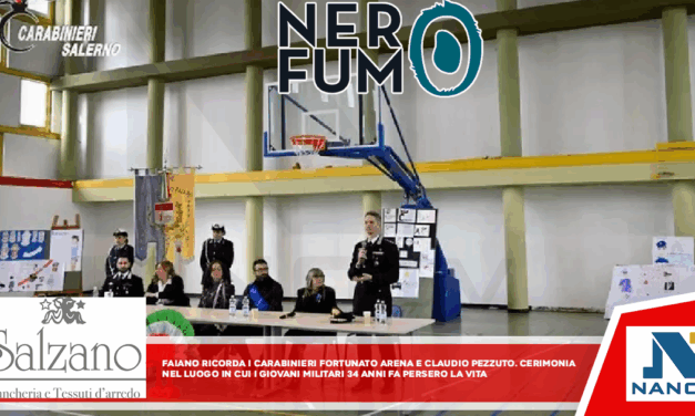Faiano ricorda i carabinieri Fortunato Arena e Claudio Pezzuto Cerimonia nel luogo in cui i due giovani militari 34 anni fa persero la vita
